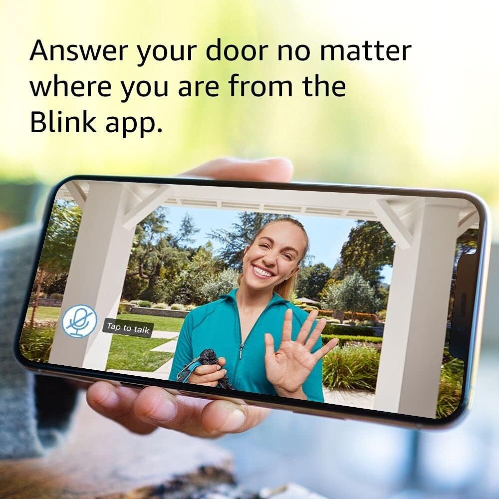 Blink Video Doorbell System (Black) – HD, 2-Yr Battery, Sync Module Core Include