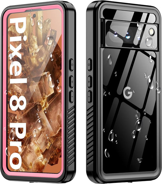 Oterkin Google Pixel 8 Pro Waterproof w Builtin ScreenCamera Protector