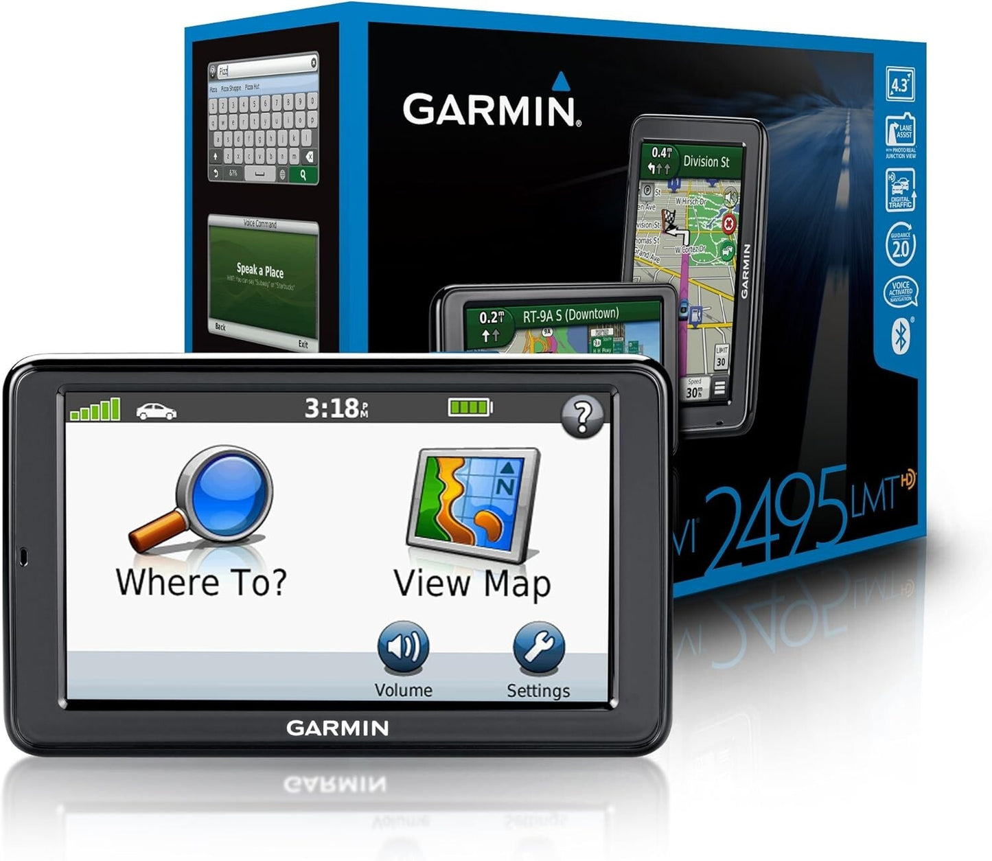 2495LMT GPS Garmin nvi 43Inch Portable Bluetooth Navigator Lifetime Map