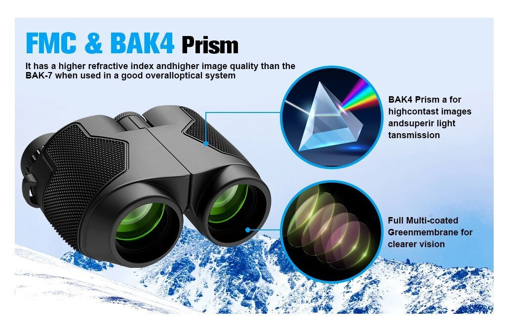 Jeacitory 12x25 Binoculars Clear Low Night Version Adults Kids