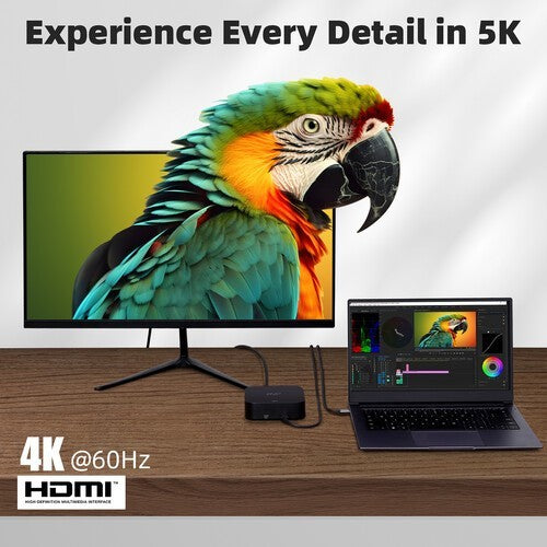 RVP+ Docking Station 3 Monitors USB C, 13-in-1, Triple Display-4K HDMI 5Gbps
