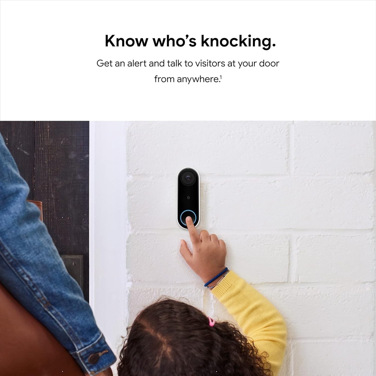 Google Nest Hello Wired Doorbell – Smart HD Cam w/ Night Vision & 2-Way Audio