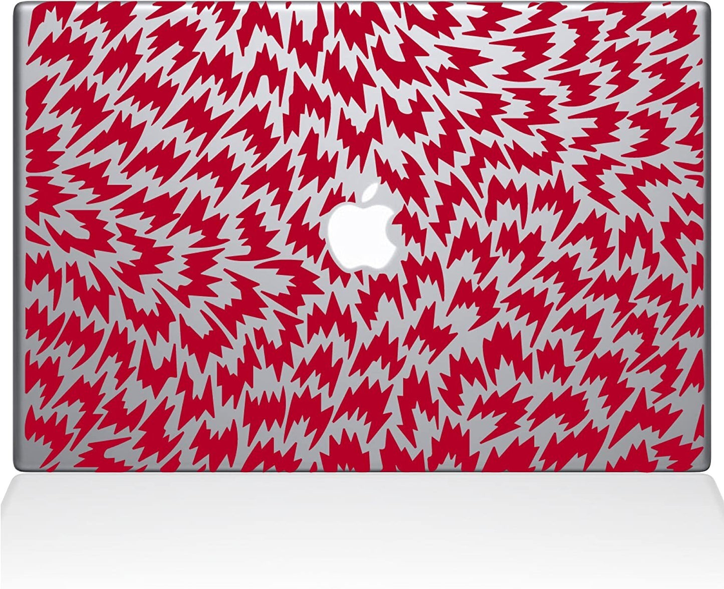 2049-MAC-11A-DR Decal Guru Houndstooth Pattern Decal Vinyl Sticker Red 11