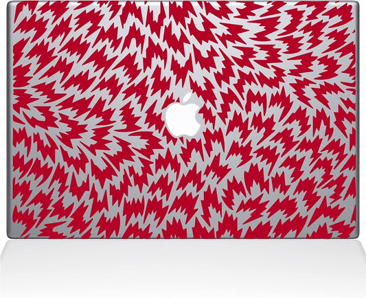 2049-MAC-11A-DR Decal Guru Houndstooth Pattern Decal Vinyl Sticker Red 11