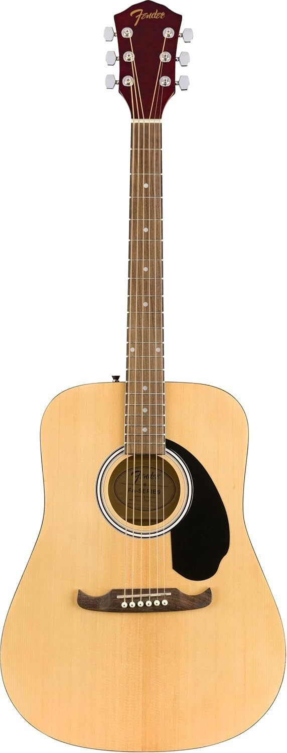 Fender FA-125 Dreadnought Bundle – Natural Guitar with Gig Bag and Accessories