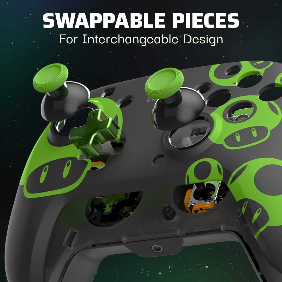 Enhanced Wired Power Nintendo Switch Pro Controller Programmable Buttons Glows