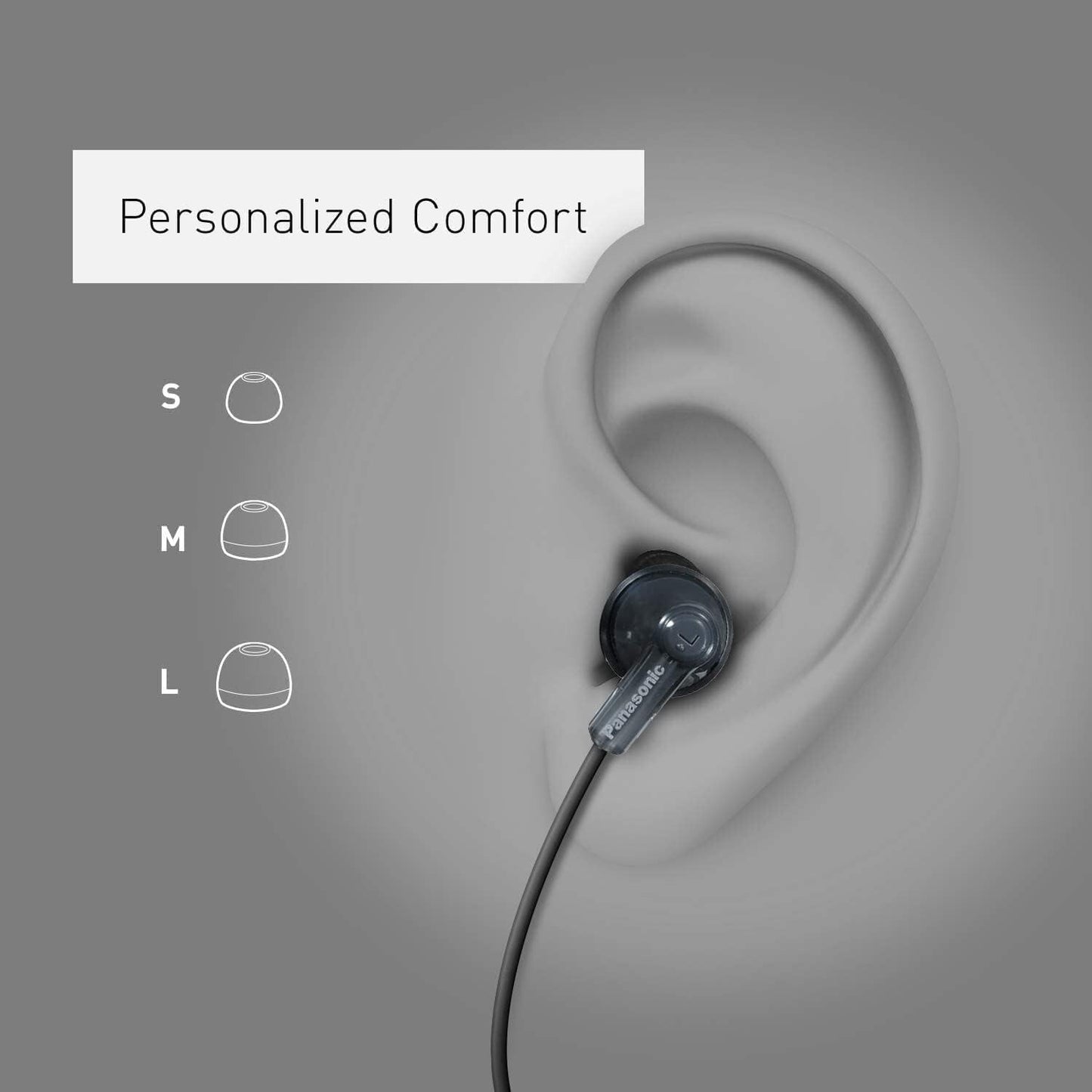 Panasonic ErgoFit Wired Earbuds inEar Headphones Dynamic CrystalClear