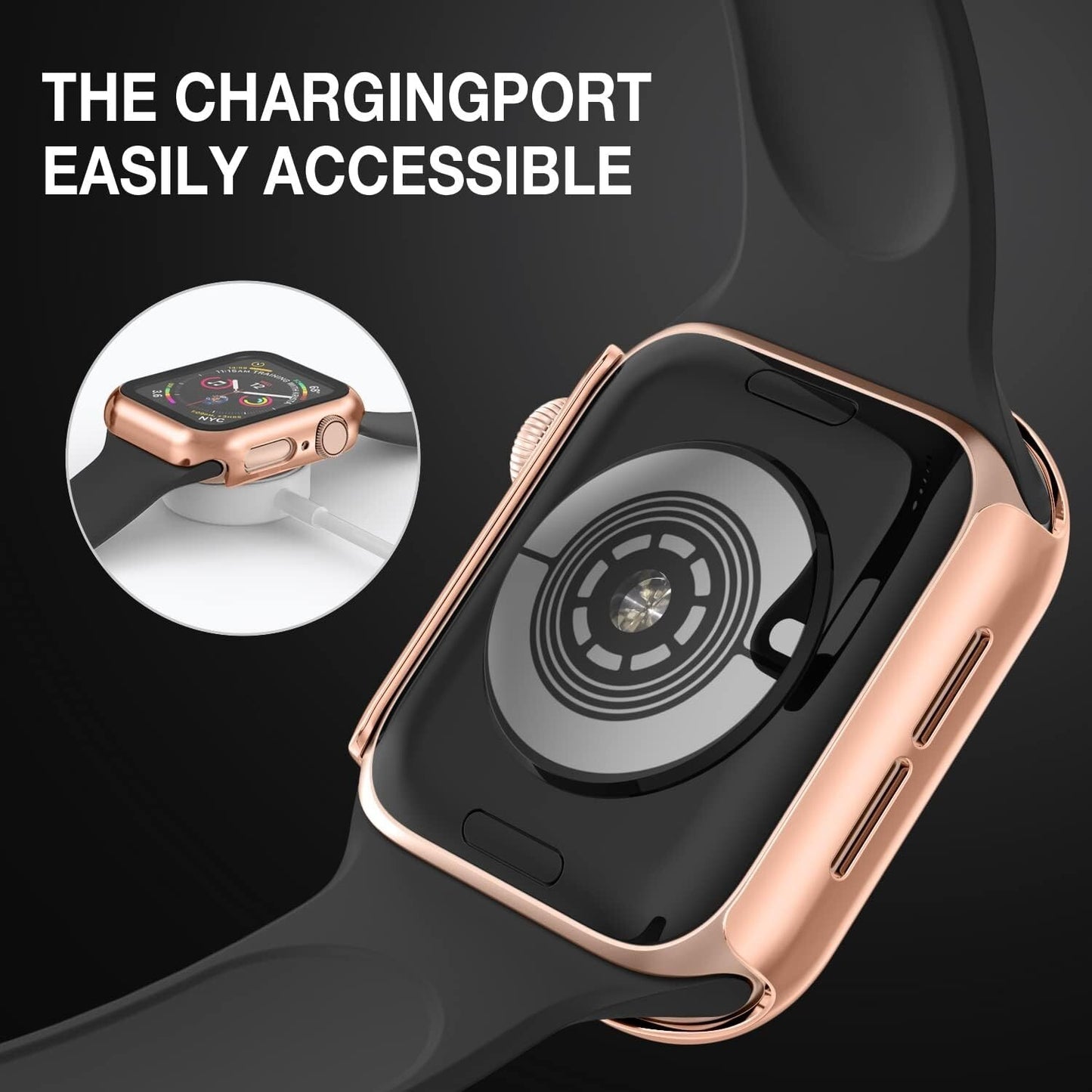 Comp w Apple Watch Series 9 Series 8 Series 7 41mm w Builtin Tempered