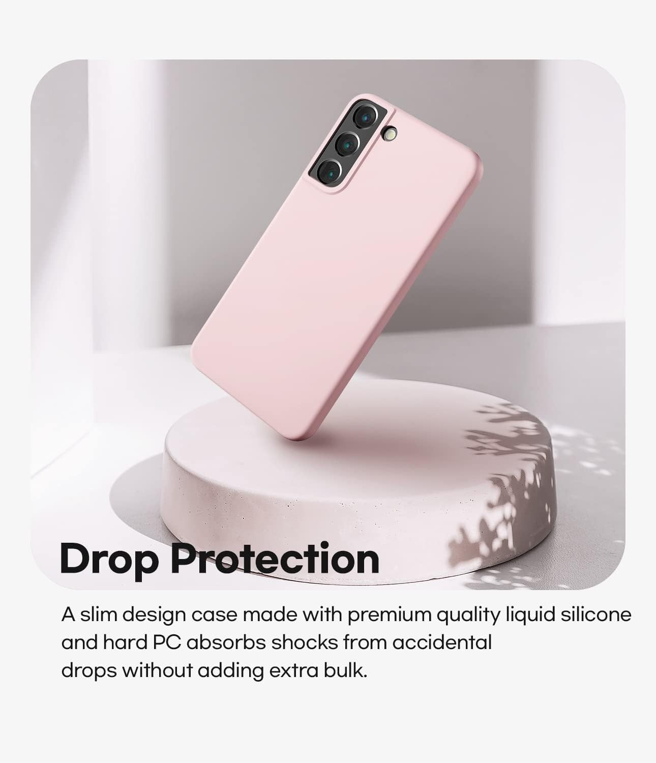 GOOSPERY S22 Liquid Silicone Galaxy 61 Shockproof Cover Pink