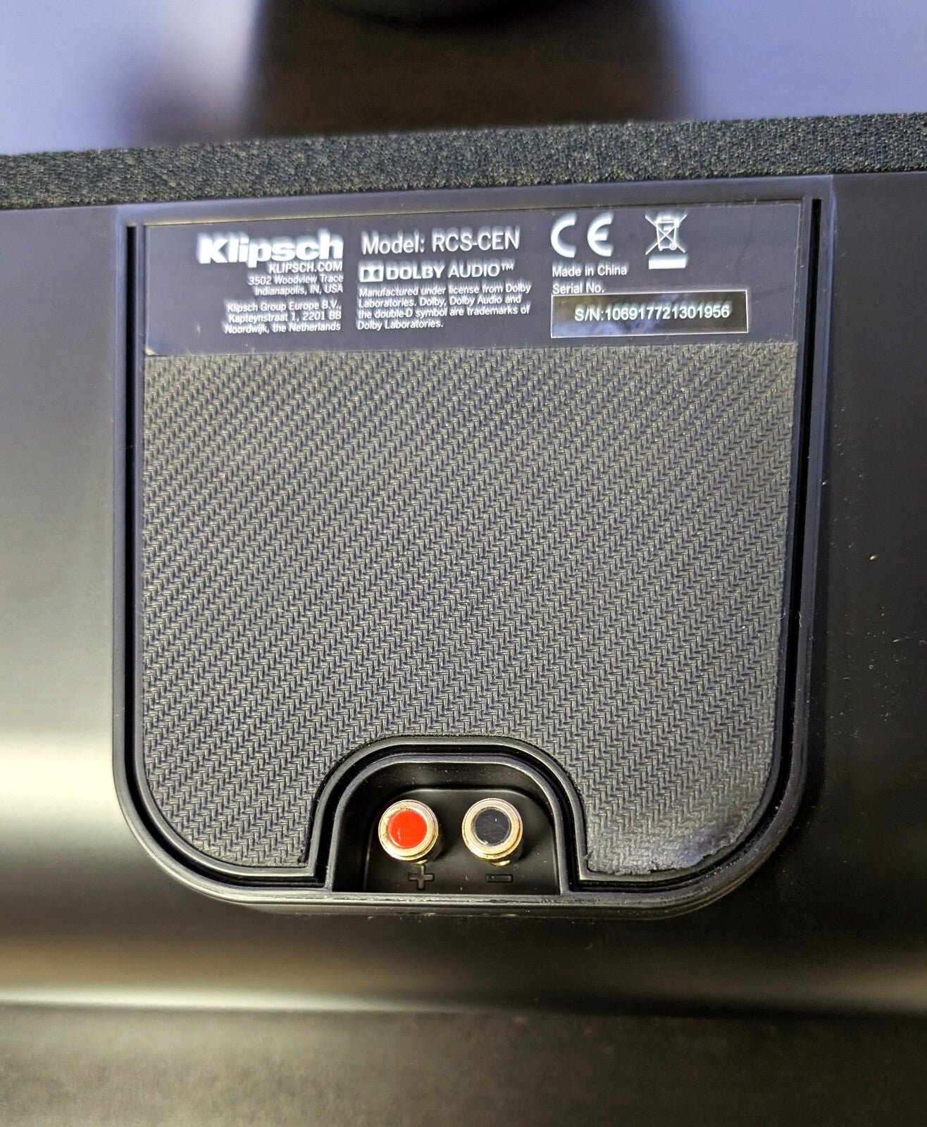 Klipsch RCS-CEN 75W Center Speaker Reference Cinema System 514