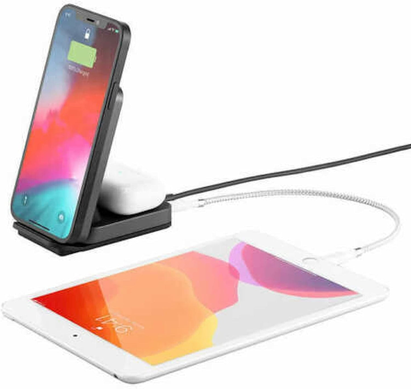 OEM OEM Ubio Labs 2in1 Wireless Charging Stand Black Pack