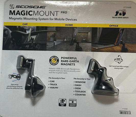 Scosche MagicMount Pro Magnetic Phone Mount System 2-Pack MM2VP2WDSR-CP0