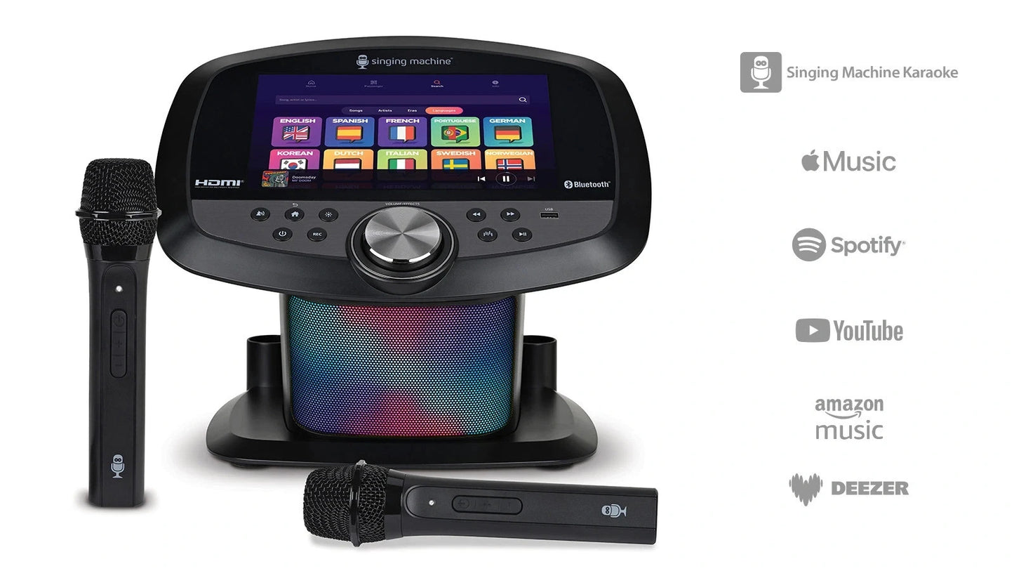 Singing Machine Platinum Wi-Fi Karaoke System 10" Touchscreen & 2 Mic. (ISM9011)