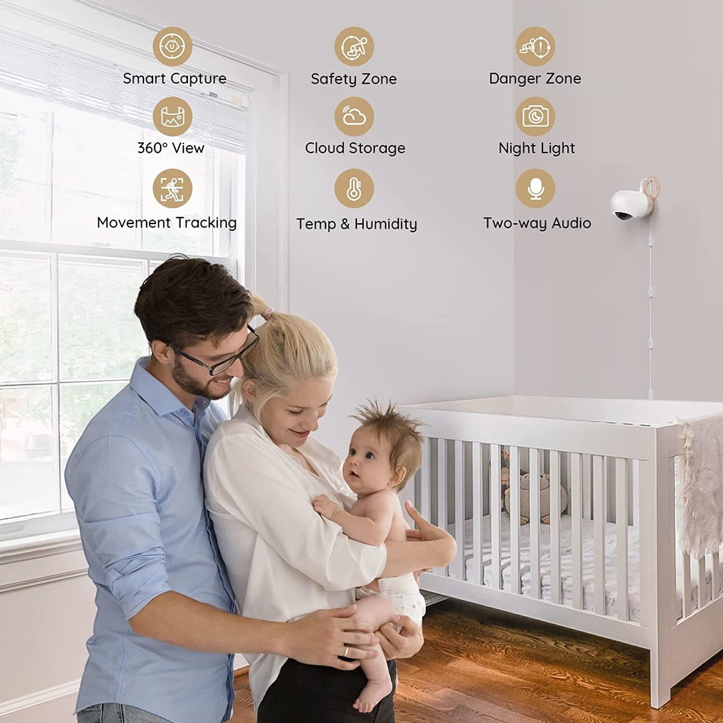 1080P Smart Baby Monitor Camera Artificial Intelligence Video Monitor HD Video