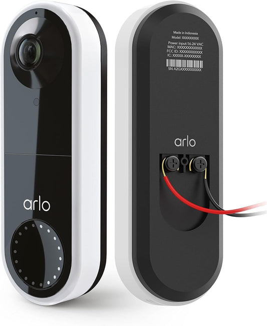 AVD1001-100 180 Arlo Wired Motion Detection Night Vision HD Video Doorbell View