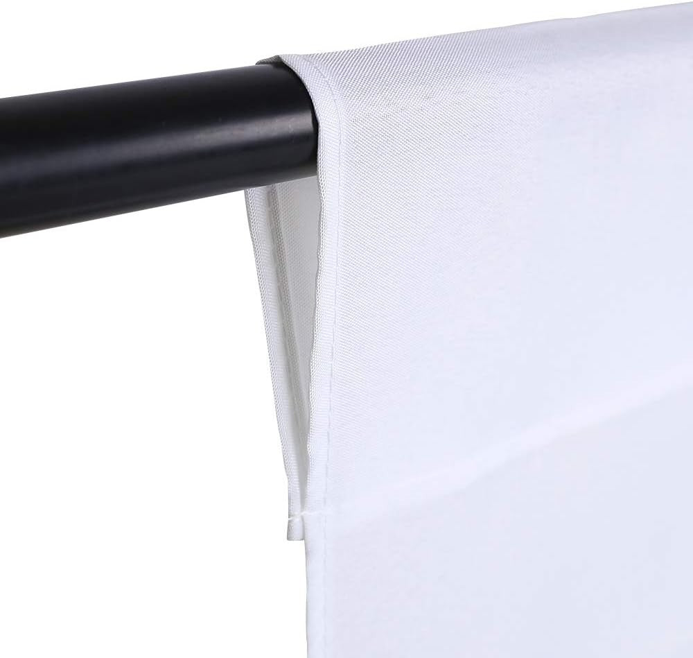 White Photography Backdrop 10x10ft – Photo Booth/Video Background, Party Curtain