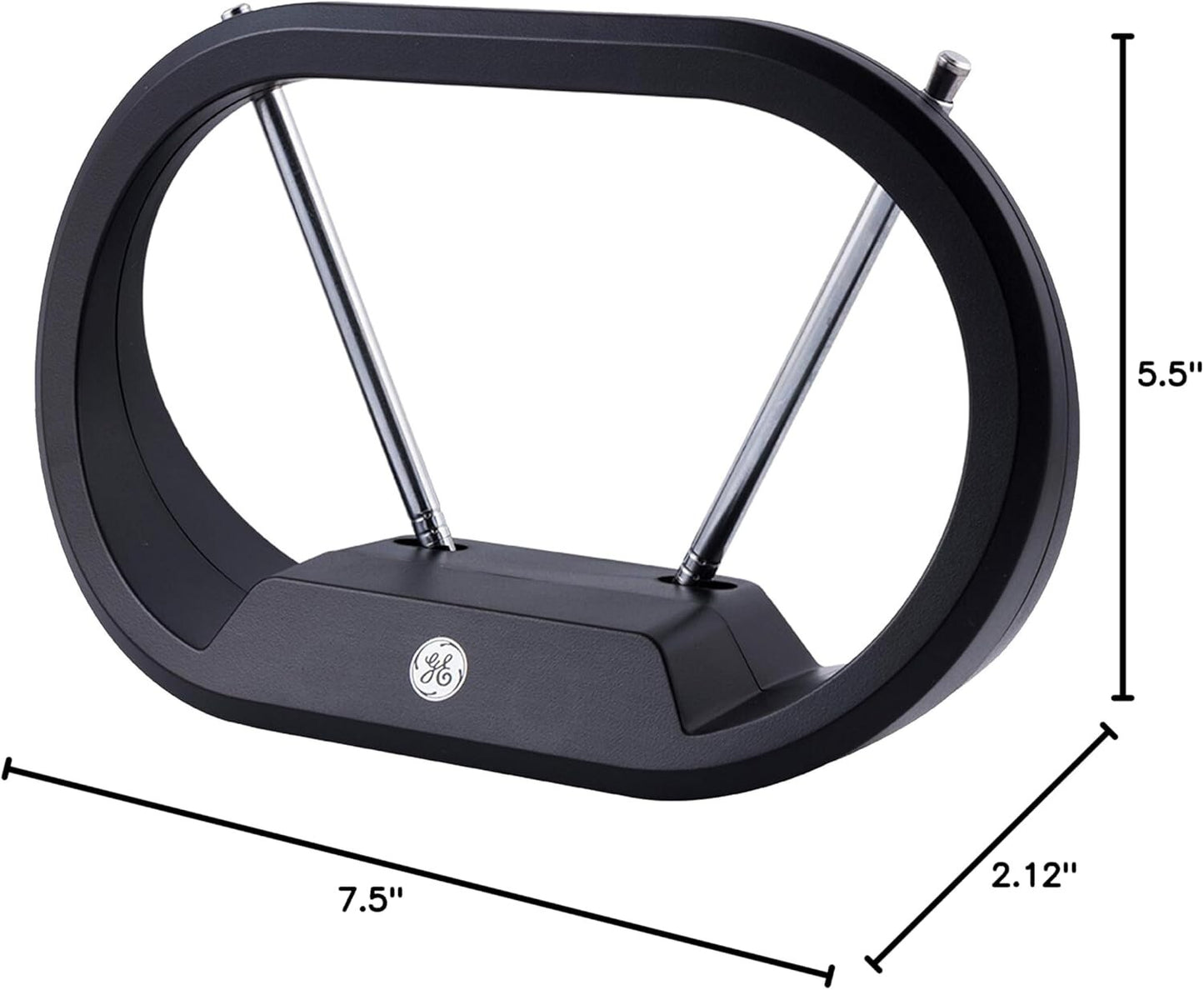 HDTV 33675 GE Modern Loop Indoor Antenna 4K Ultra HD 1080p 4ft