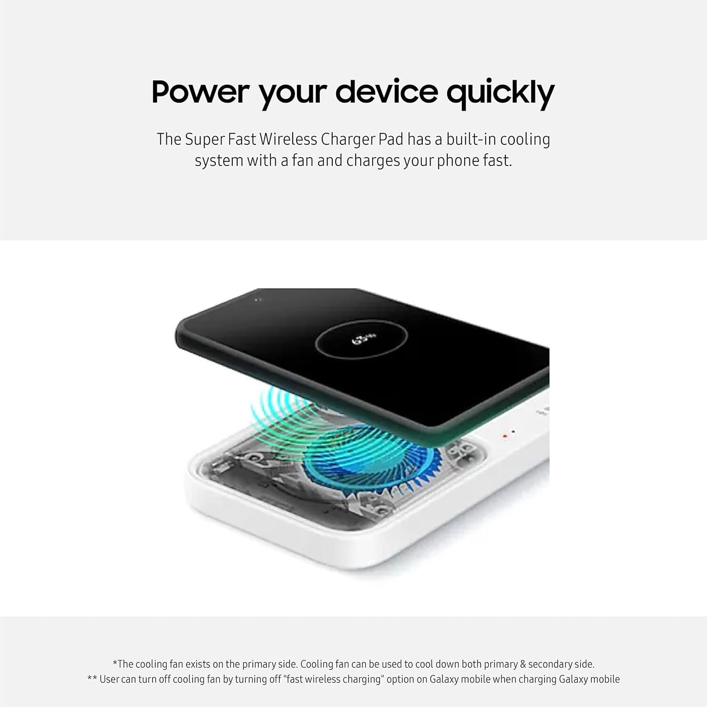 Samsung 15W USB Wireless Charger Duo w C Cable Charge 2 Devices at Once