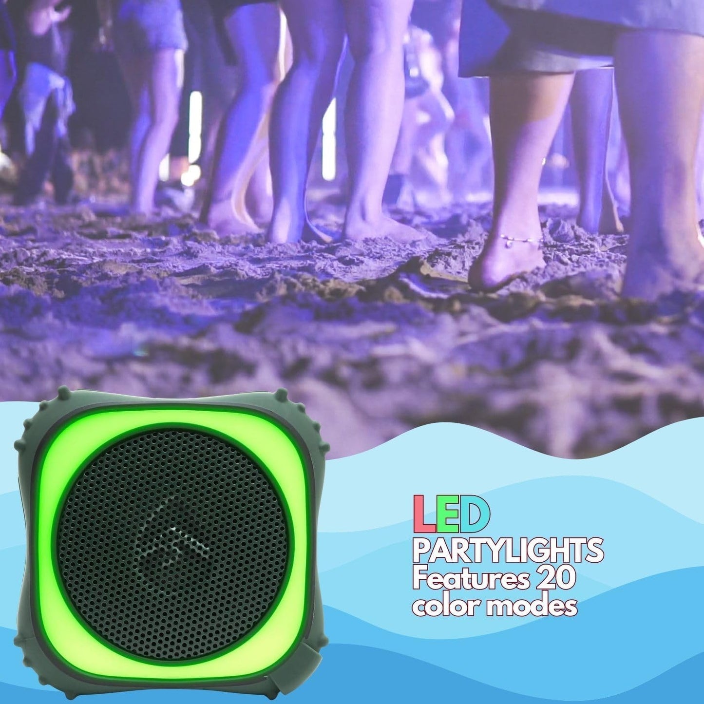 ECOXGEAR EcoEdge Pro Bluetooth Speakers - Large Bass Enhancing Passive Woofer