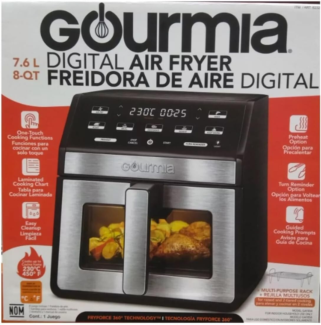 GOURMIA GAF858 Gourmia Digital Air Fryer 75 Liter Window Light Mod