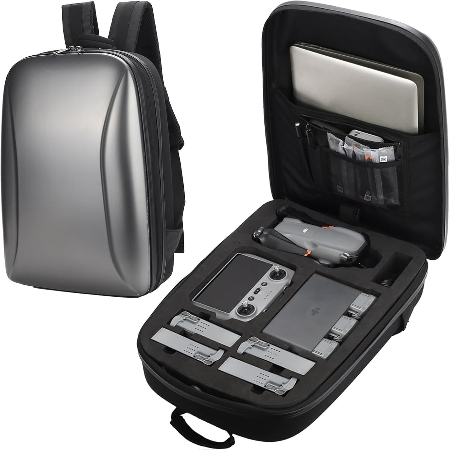 Waterproof Hard Carrying Case Backpack for DJI Air 3/3S Fly More Combo & RC