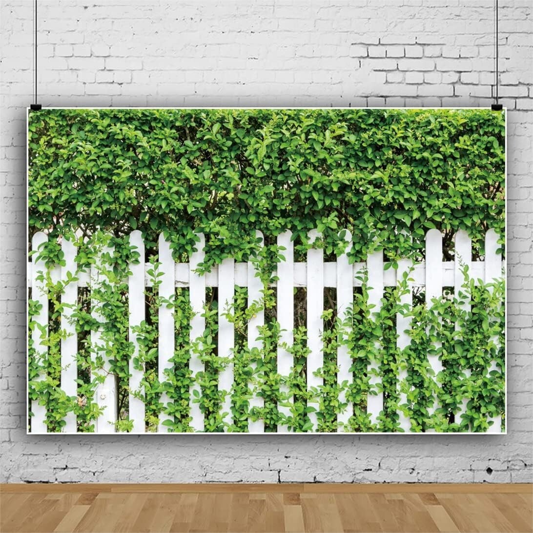 DASHAN Greenery Backdrop Spring Green Leaves Grass Nature Outdoorsy Baby 7x5ft