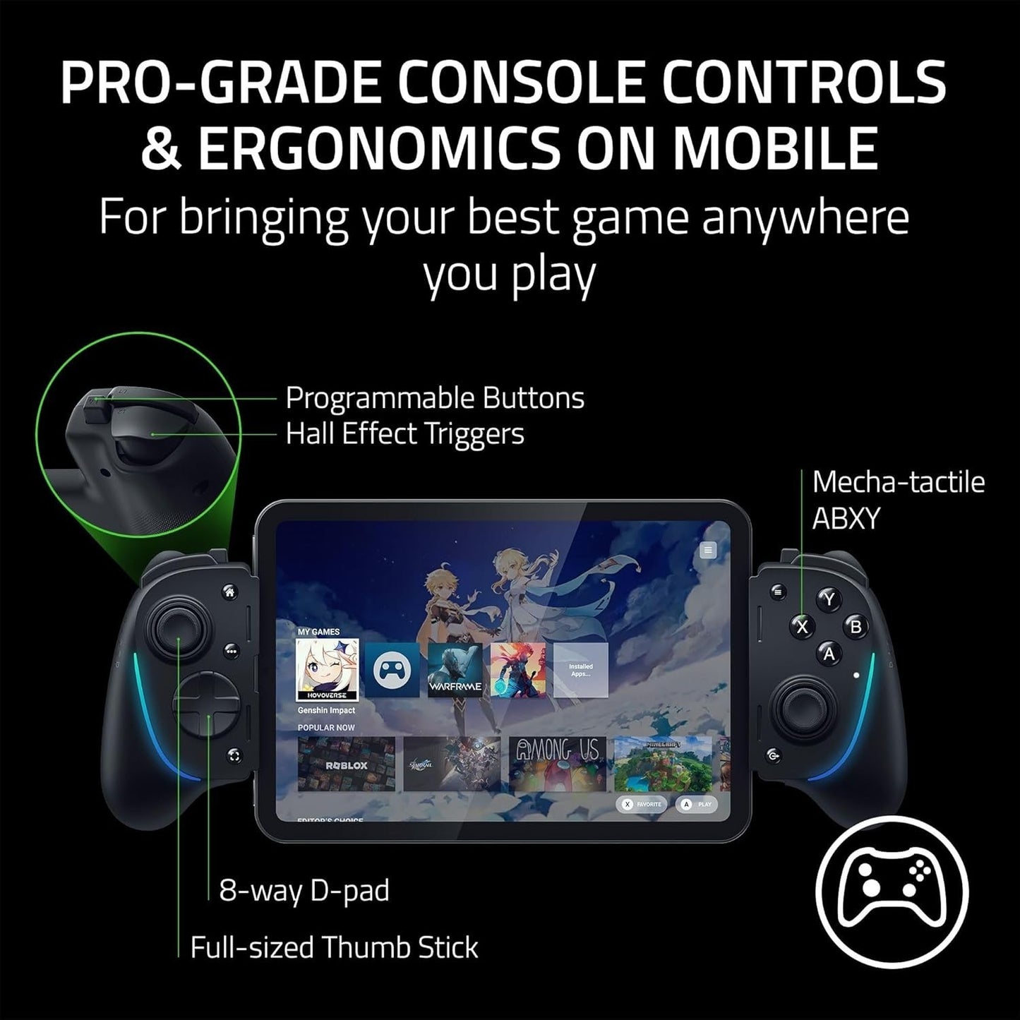 Razer Kishi Ultra Gamepad USB-C – PS5/Xbox/PC Streaming, RGB – iPhone/iPad
