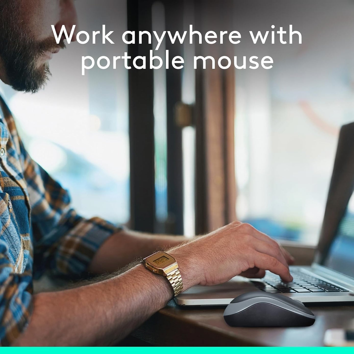 Logitech M185 Wireless Mouse – 12-Month Battery, 1000 DPI – Swift Grey USB