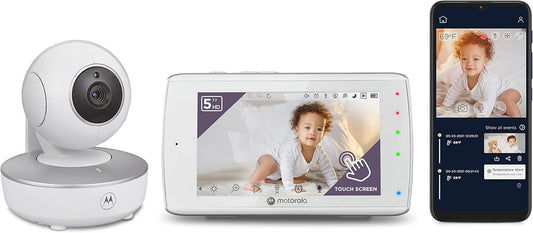 Motorola Nursery Baby Monitor with Camera and Audio, Portable VM36XL WiFi