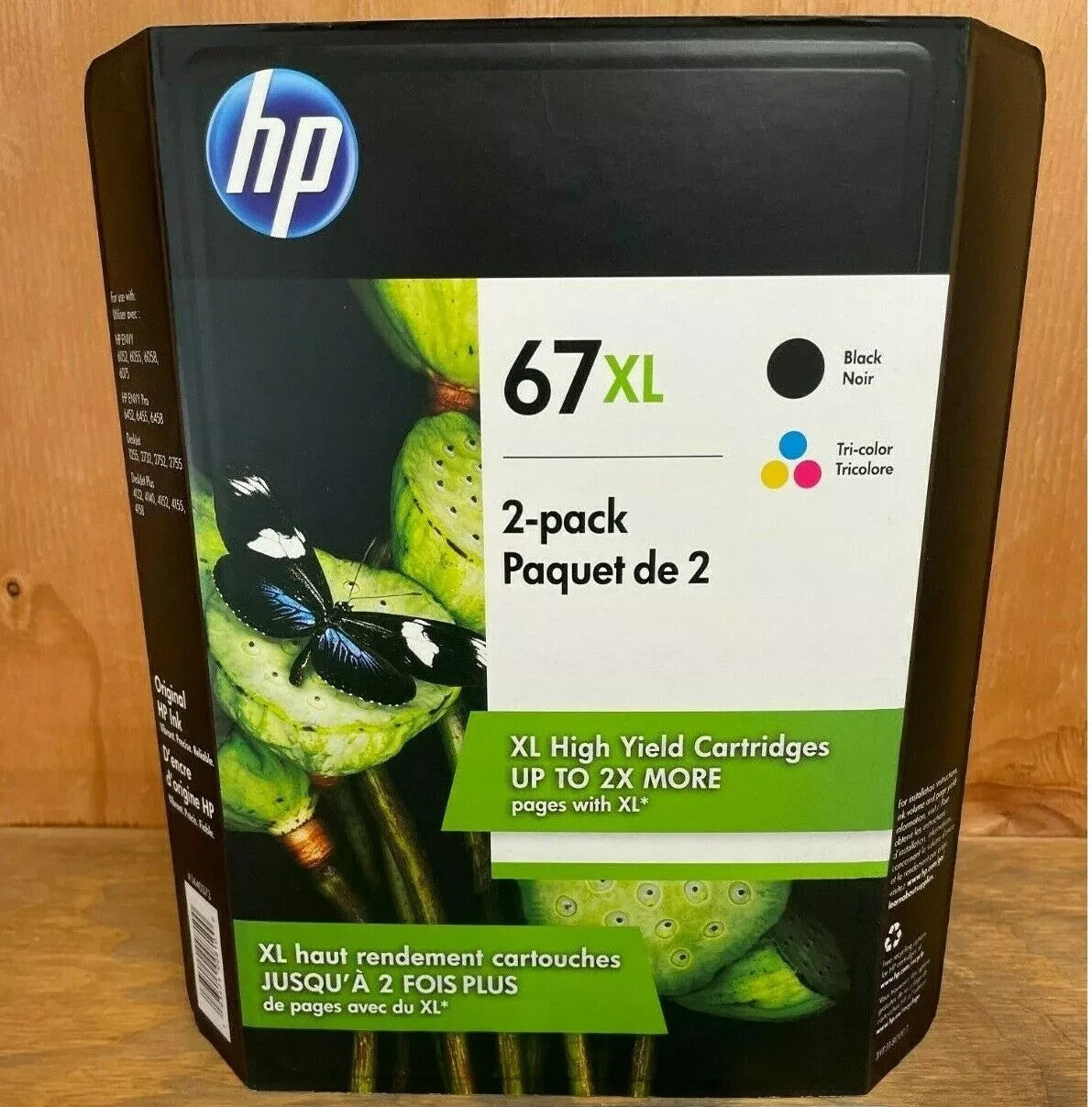 67XL 3YP31BN HP Black Colors ink cartridges combo
