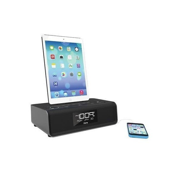 USB iHome Dual Charging Stereo FM Clock Radio Lightning Connector
