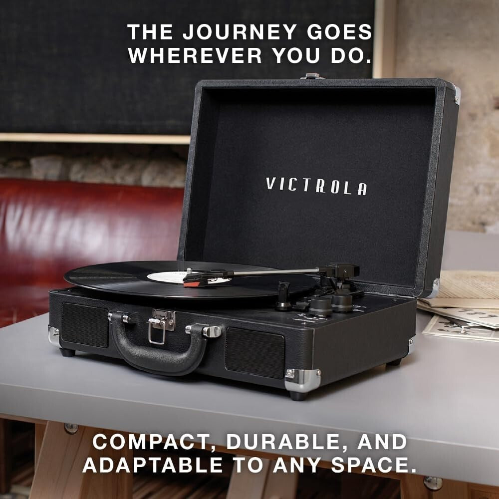 Victrola VSC-550BT-BK 3-Speed Bluetooth Turntable Record Player – Black