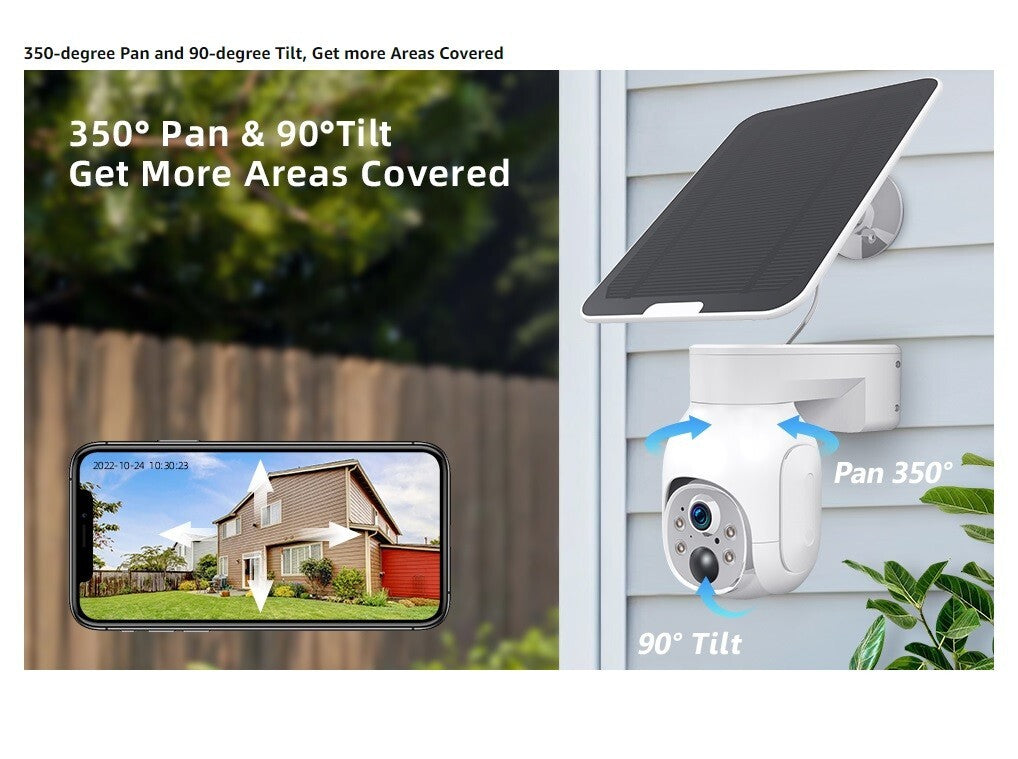 LTE SIM 4G Cellular Solar Security Camera Outdoor Card Battery Powered