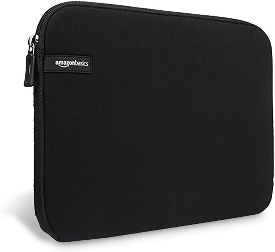 Amazon Basics 133Inch Laptop Sleeve Protective w Zipper Closure Black