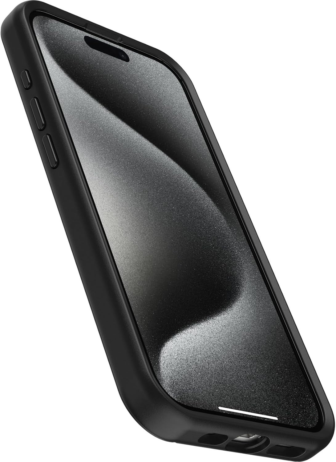 iPhone 15 Pro Symmetry Case – Black, Slim, Wireless Charging, Raised Edges