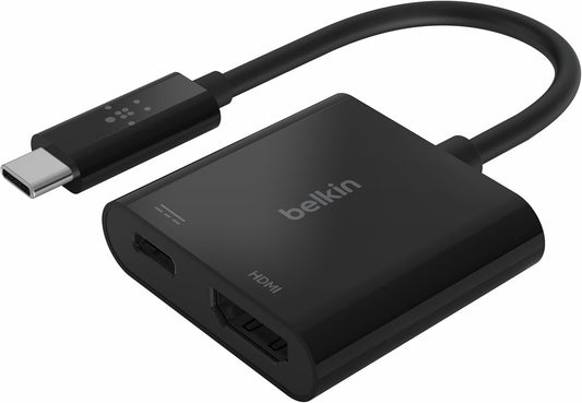 USB-C HDMI Belkin to Charge Adapter 12 Portable Adapter Black