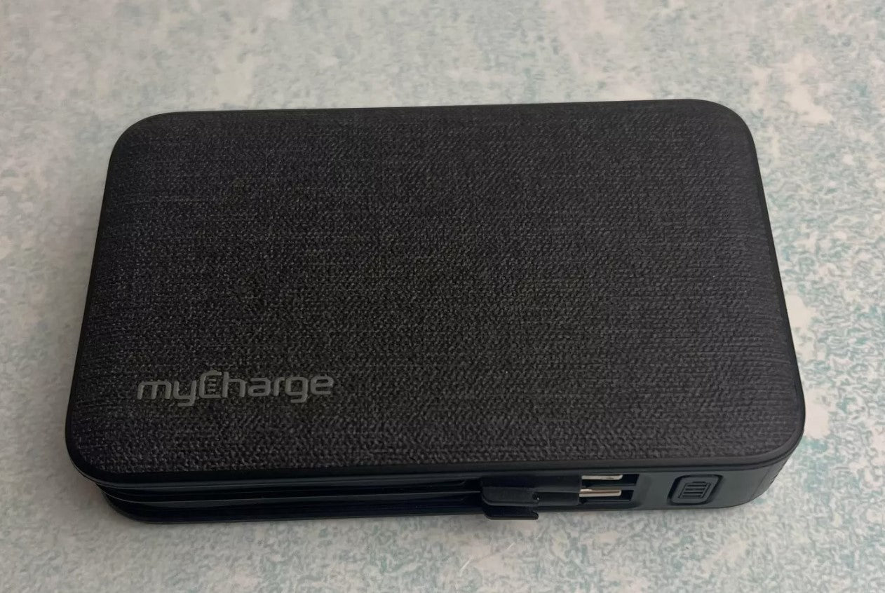 MyCharge PowerHub 10Ah Portable Charger for iPhone & Samsung Integrated Cables