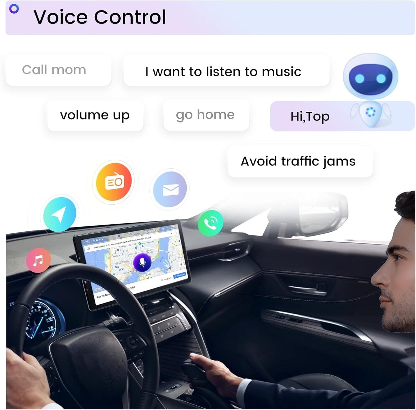 Roadanvi HD 102 8G Android Car Stereo Carplay Android BT Touch Screen