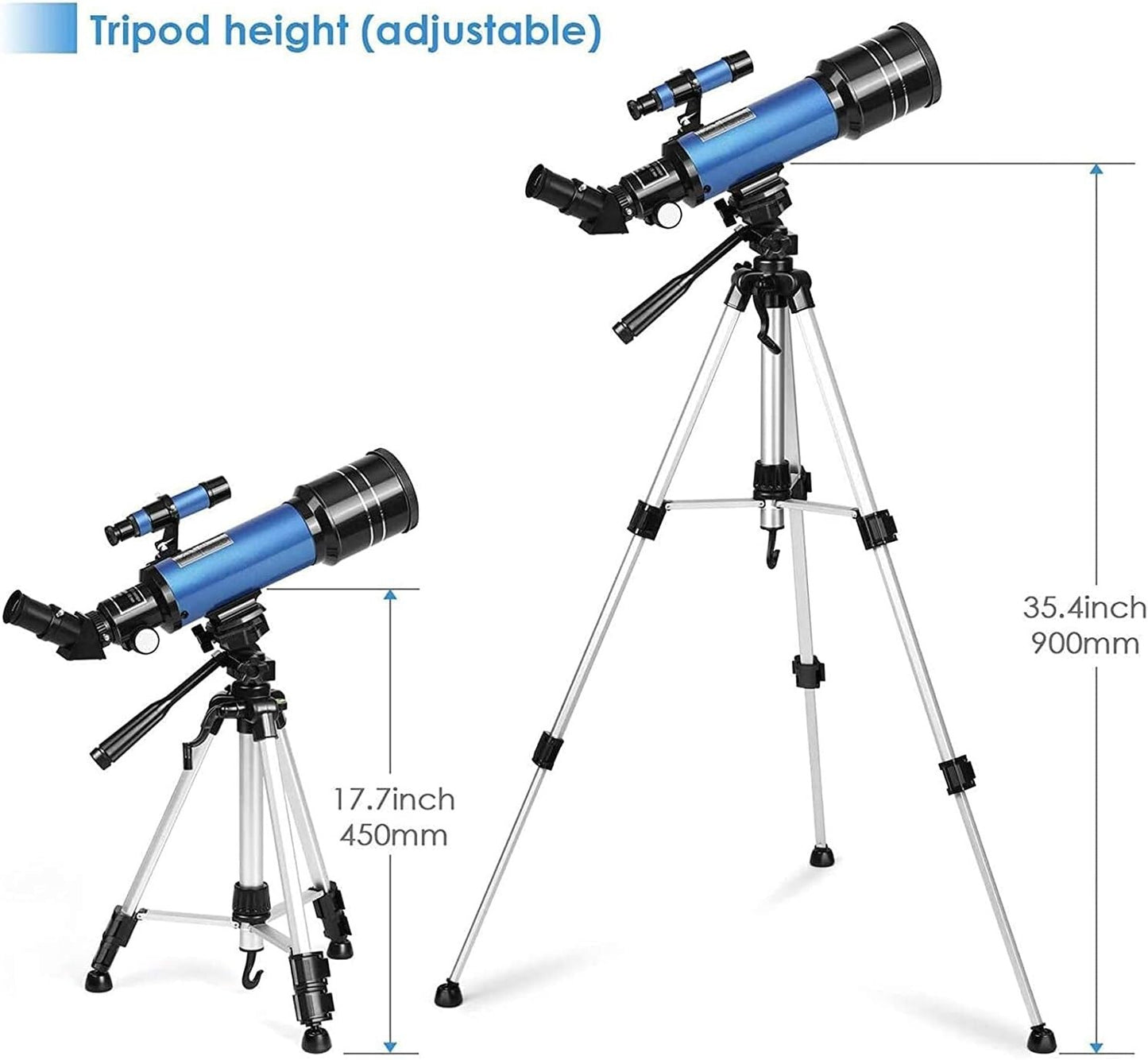 Telescope KidsAdults 70mm Aperture 400mm AZ Mount Refractor Adjustable 17735