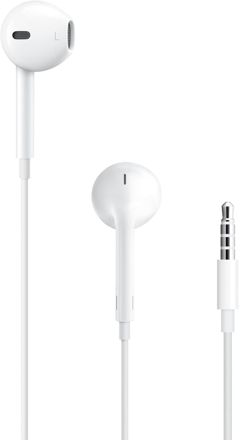 Apple EarPods Headphones 35Mm Plug Wired Ear Buds w BuiltIn Remote to Control