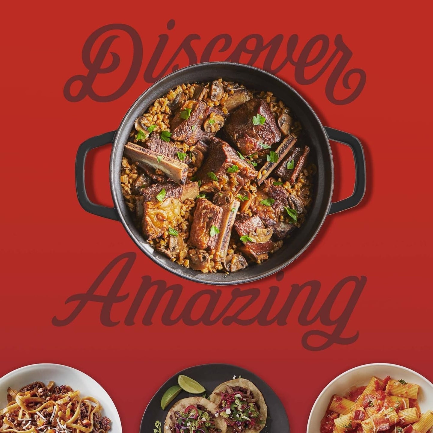Instant Pot 6QT Electric Dutch Oven, Braise, Sauté 5-in-1, 1500W Red, Cast Iron