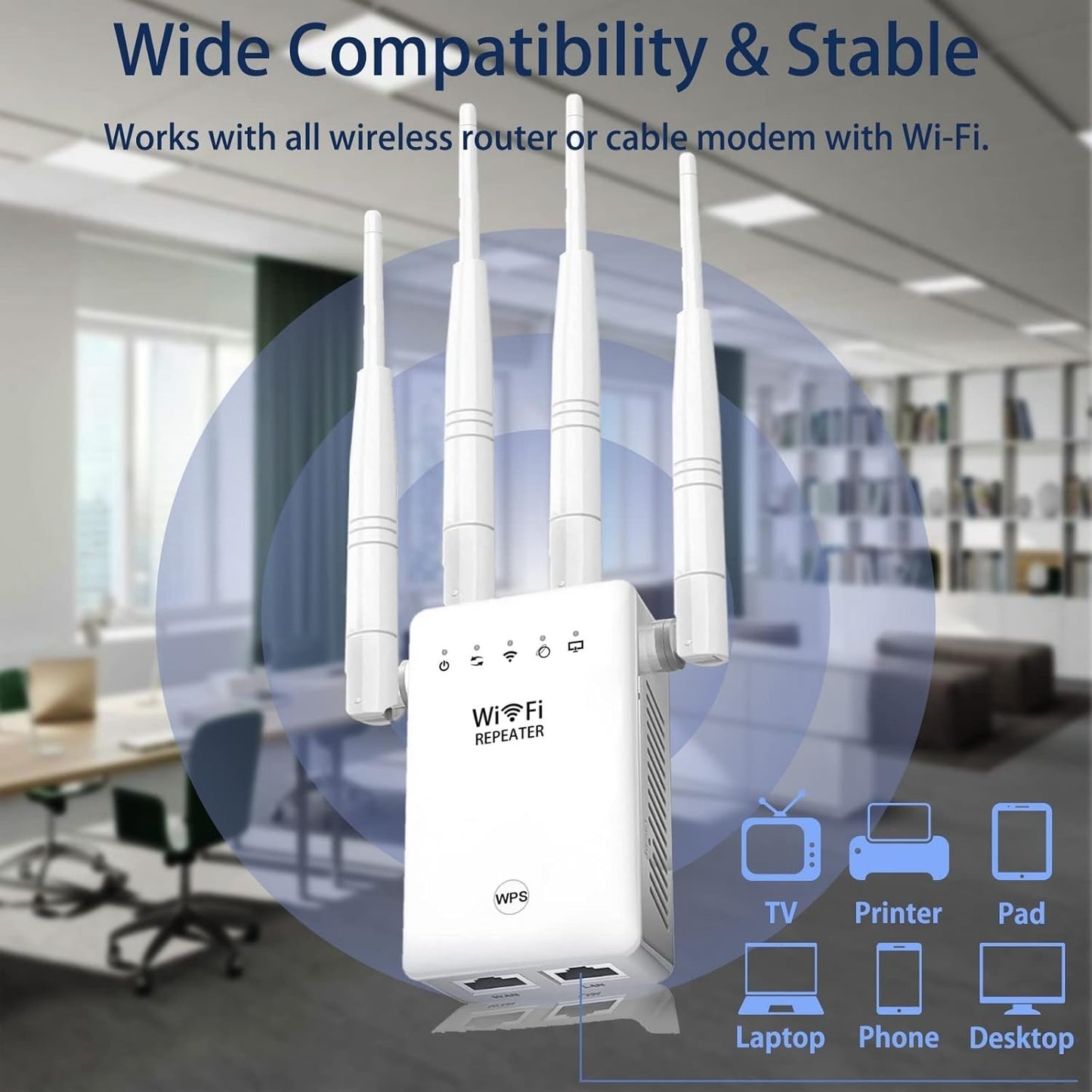 300M 8000 Wifi Extender Range Signal Booster Repeater 5 Modes Up to SqFt