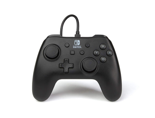 USB PowerA Nintendo Switch Wired Controller Black Detachable 10ft Cable