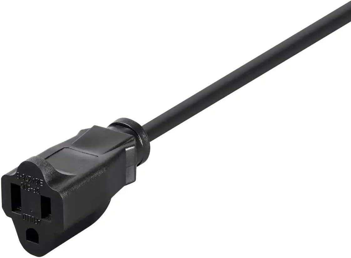 NEMA 5-15P Monoprice 3Prong Extension Cord6 FeetBlack 6 Pack to