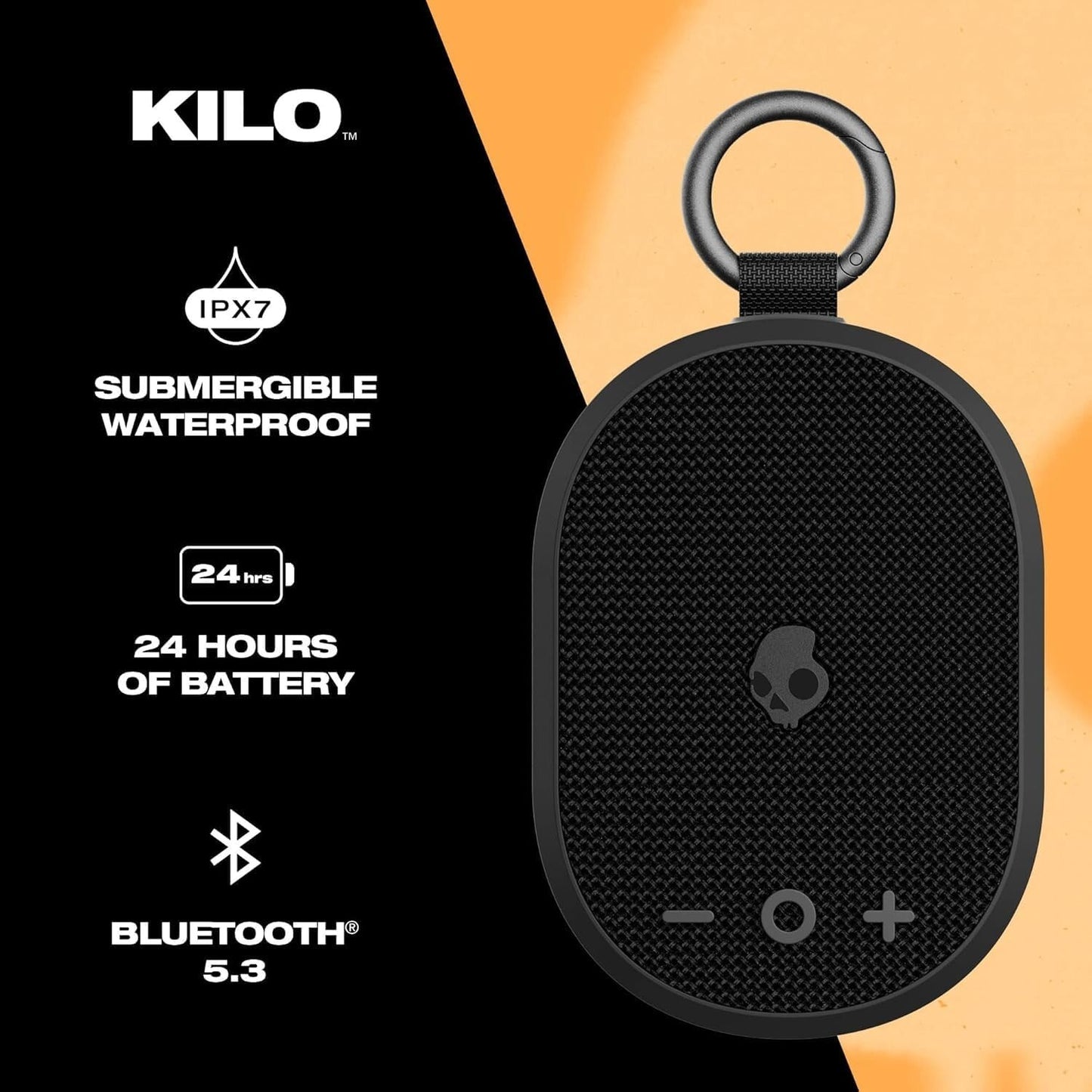 IPX7 Skullcandy Kilo Wireless Bluetooth Speaker Waterproof Mini Bluetooth Black