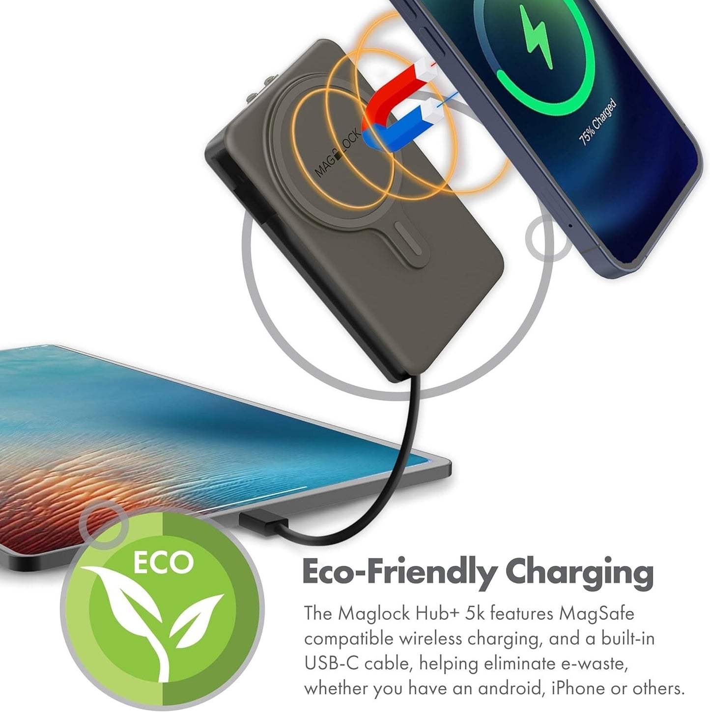 OEM myCharge Portable Wireless Allinone Charger iPhone MagLock Hub 5000mAh
