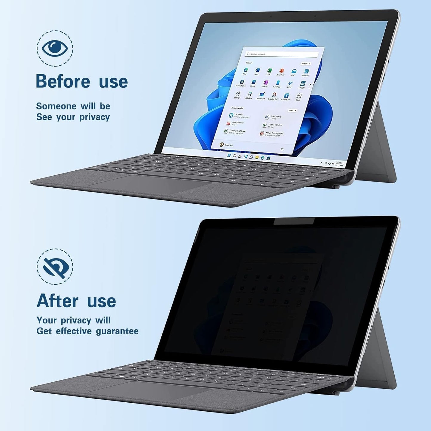 13.5" Privacy Screen for Surface Laptop 4/3/2/1– Anti-Blue Touch Ready Removable
