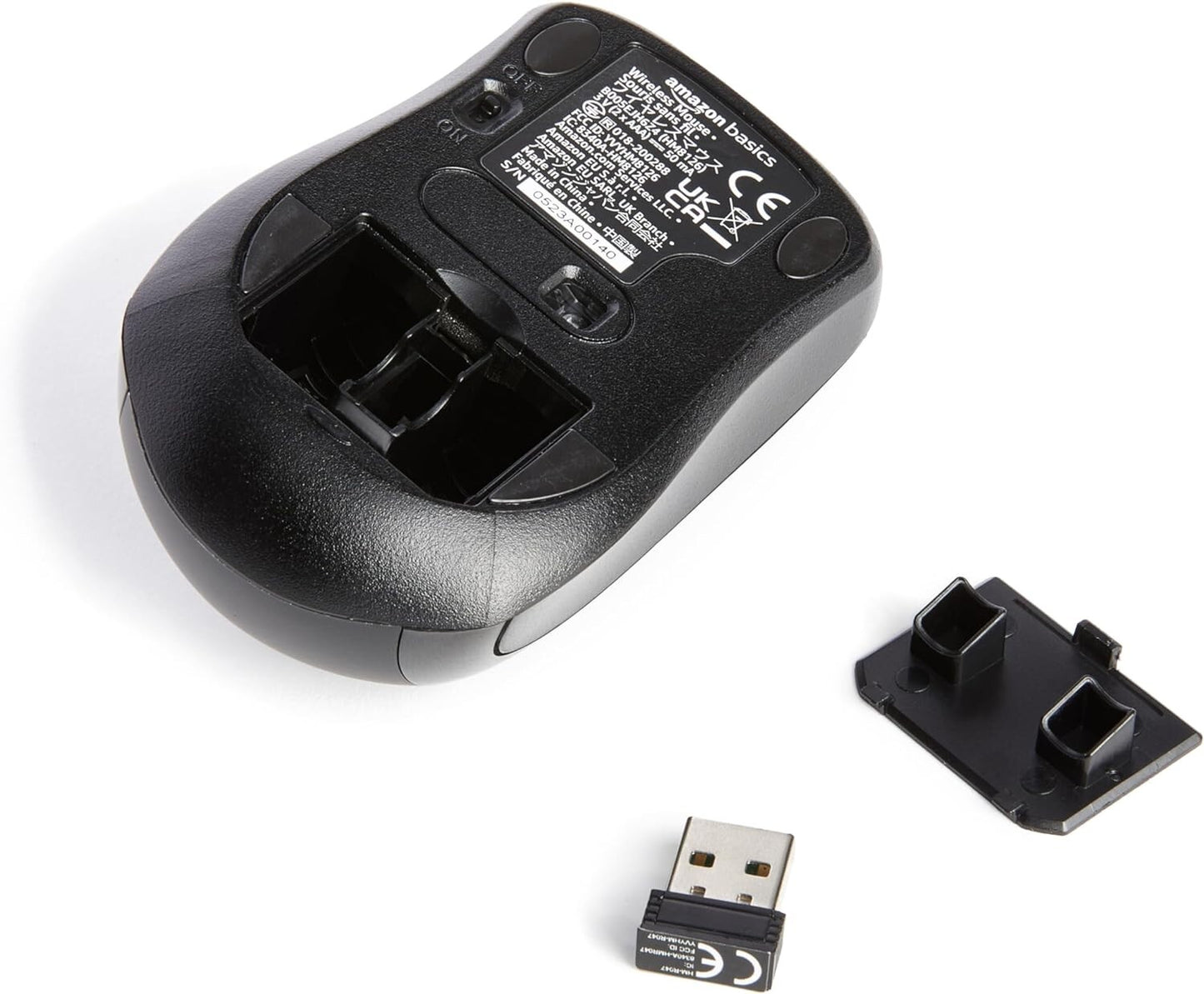 USB Amazon Basics 24 Ghz Wireless Optical Computer Mouse w Nano Receiver Black