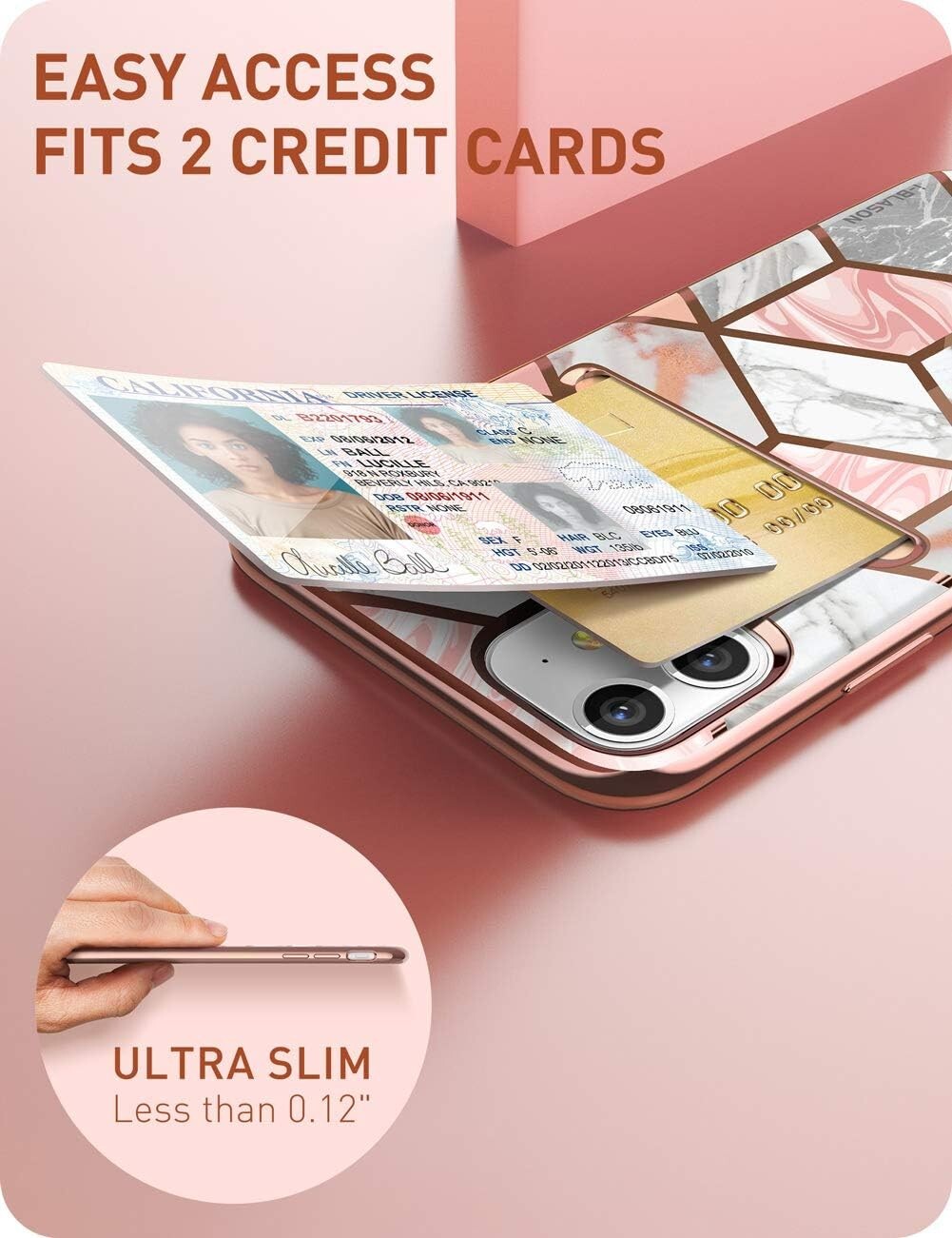 2020 Cosmo Wallet Slim Designer Wallet iPhone 12 Mini 54 Marble