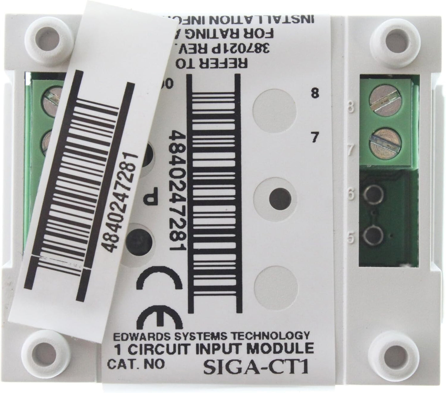 SIGA-CT1 Edwards Single Input Module Fire Alarm System White